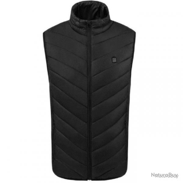 Gilet chauffant noir + power bank Taille 4