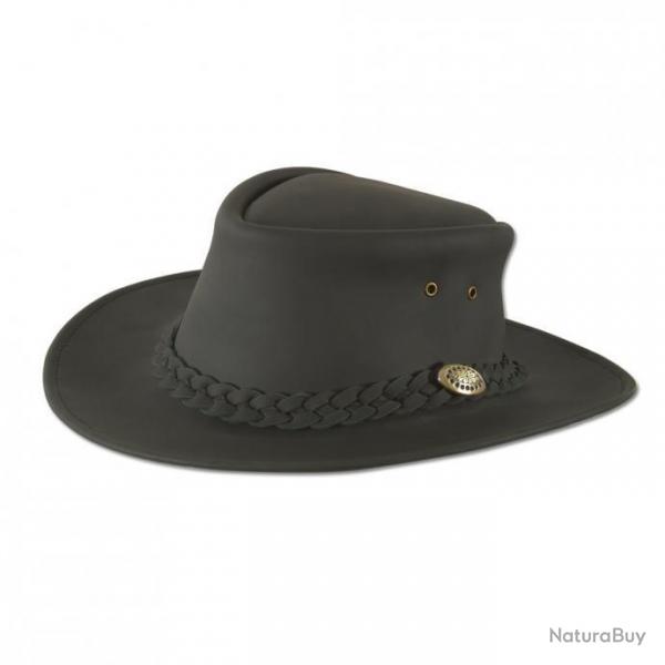 SOLDES chapeau cuir noir Taille 2