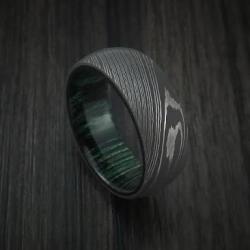 Bague en acier de Damas et résine