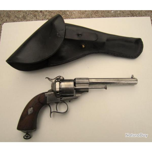 Revolver LEFAUCHEUX type 1858 avec son tui ( artisanal)