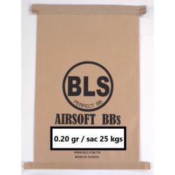 Sac de 25 Kg - Billes Airsoft 0.20gr Précision Blanche - BLS