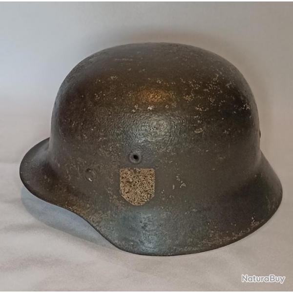 Casque Allemand model 40 Wehrmacht tout d'origine WW2