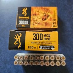 Munitions Browning BXS 180 grains calibre 300 Win Mag