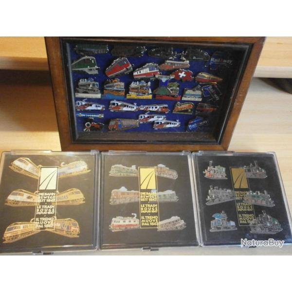 Collection Pin's ferroviaires collector trains Suisse