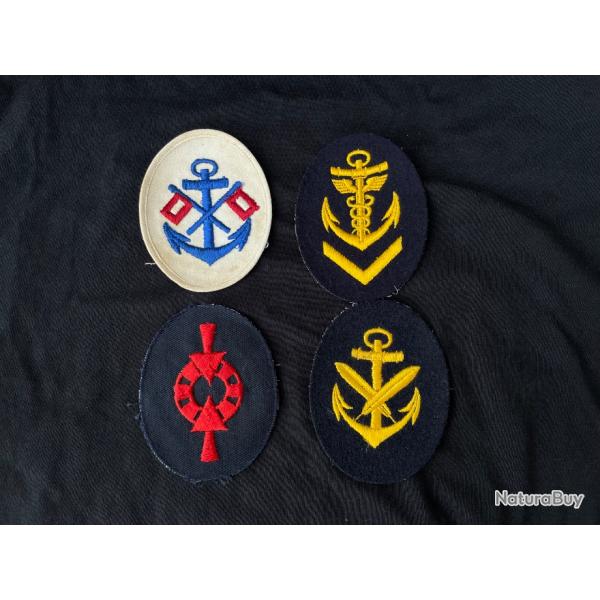 Lot de 4 patchs Kriegsmarine - Allemand WW2