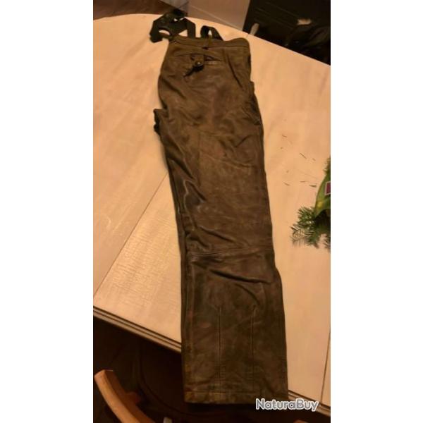 Pantalon de chasse en cuir de buffle