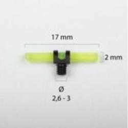 POINT DE MIRE JAUNE FLUO 17 x 2 mm FILETAGE 3