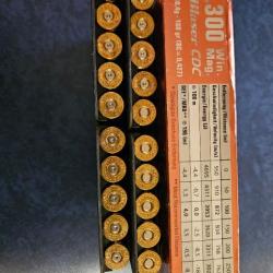 Munitions CDC Blaser 160 grains calibre 300 win mag