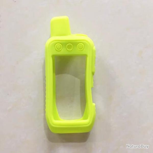 HOUSSE COQUE SILICONE POUR GARMIN ALPHA 200 ou 300 jaune avec verre tremp