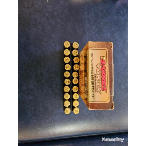 Munitions Barnes Vor_Tx 165 gr  TTSX BT calibre 300 win mag
