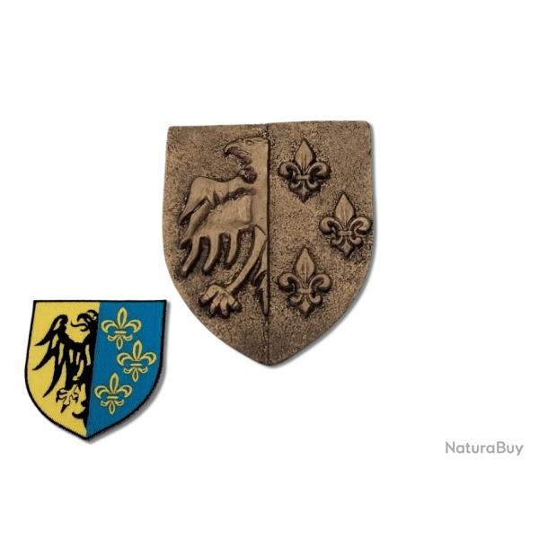 Blason Empereur Charlemagne (fixation murale prvue au dos du blason) + Patch