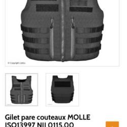 Gilet anti couteaux neuf porter 2 fois