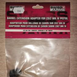 Adaptateur silencieux pour Colt MKIV Metal  Noir Swiss Arms -75%