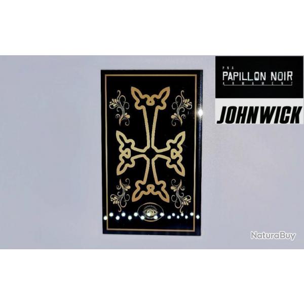 EXCLUSIVIT PNA PAPILLON NOIR ARMAMENT CARTE PASS OEIL JOHN WICK EN PVC AVEC PUCE MTALIQUE!