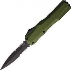 Couteau Automatique OTF Kershaw Olive Lame Double Tranchant Acier CPM-MagnaCut USA KS9000DESTOL