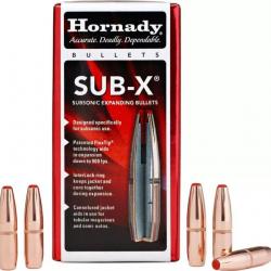 Boîte de 100 Ogives Hornady 7,62 .3115 255 Gr Sub-X® 3148