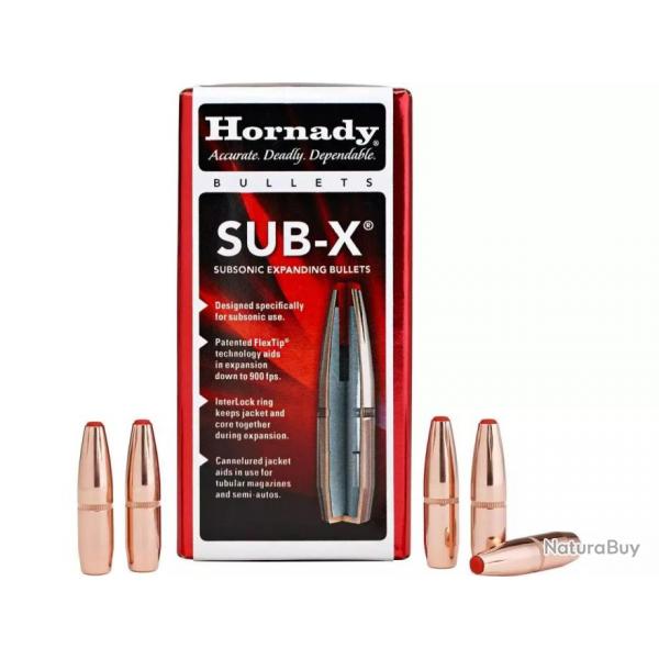 Bote de 100 Ogives Hornady 7,62 .3115 255 Gr Sub-X 3148