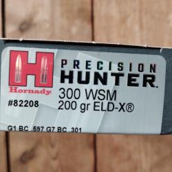 .300 wsm Hornady precision hunter 200gr - boite 20