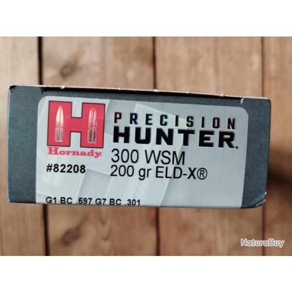 .300 wsm Hornady precision hunter 200gr - boite 20