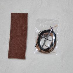 protège levier sous garde en cuir - modèle large - marron foncé