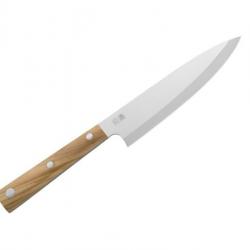 BEL2292 COUTEAU GYUTO DUE CIGNI HAKUCHO LAME 17CM MANCHE OLIVIER NEUF