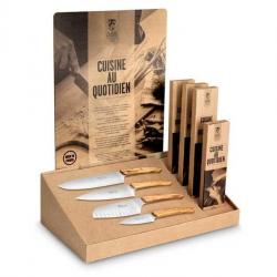 BEL2302 PRESENTOIR (vide) POUR 4 COUTEAU CUISINE DU QUOTIDIEN LE THIERS CLAUDE DOZORME NEUF