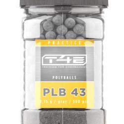 Billes T4E pour Plinking Nylon lourdes 1.15g - Cal 43 - Pot de 500