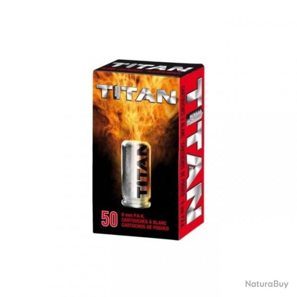 Munition  blanc 9mm PAK - Titan - Boite de 50