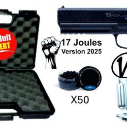 Pack complet Pistolet Défense VESTA Gen2 PDW50 - cal 50 CO2 - 17 Joules