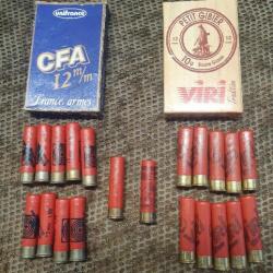 lot de 21 cartouches CFA & VIRI de 12mm /50