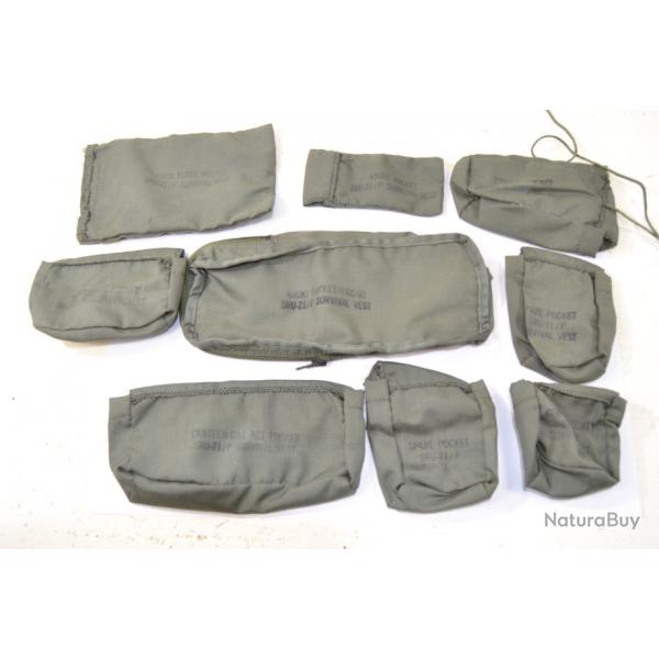 Lot pochettes US ARMY - SRU-21/P Survival Vest - radio pocket PRC-90 SRU21P PRC90