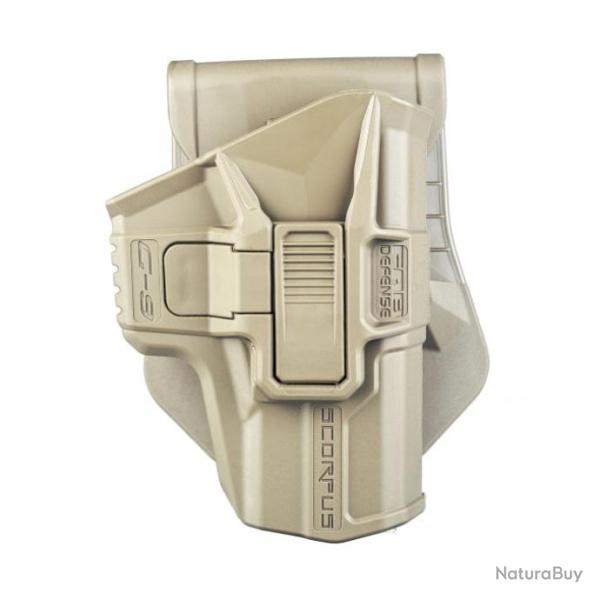 Holster Mako Glock 17 - Paddle - Rtention Niveau 2 - Droitier - Tan