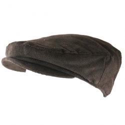 SOLDES Casquette plate velours marron Taille