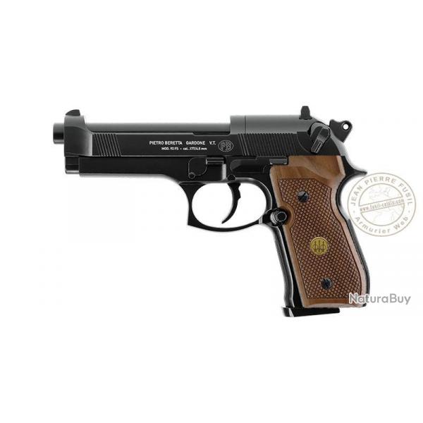 Pistolet  plomb 4.5 mm UMAREX - BERETTA 92 FS (4 joules max) Noir Bois