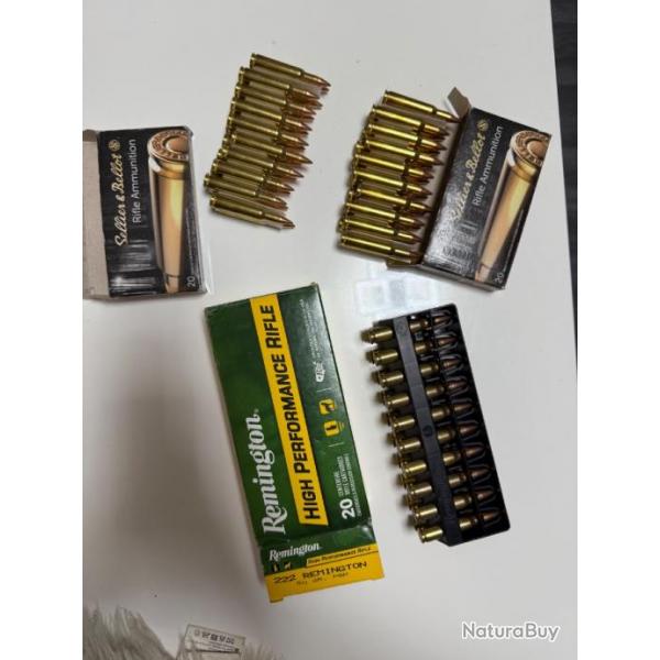 Munitions calibre 222 remington