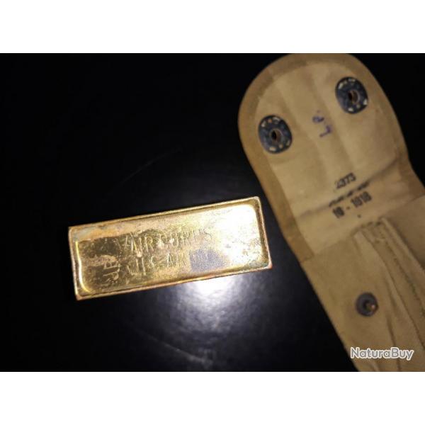US WW I bidon avec bouchon air corps us army et pochette chargeur colt 45 1918 collection militaria