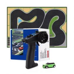 Pack Mini Voiture RC Rally Verte et piste n°1