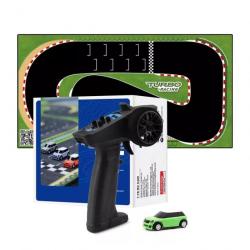 Pack Mini Voiture RC Rally Verte et piste 50 x 95