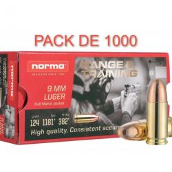 CARTOUCHES NORMA CAL 9X19 124GR FMJ PACK DE 1000