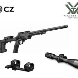 Pack CZ 457 MDT chassis 22 Lr + lunette strike eagle 5-25x56 34 mm