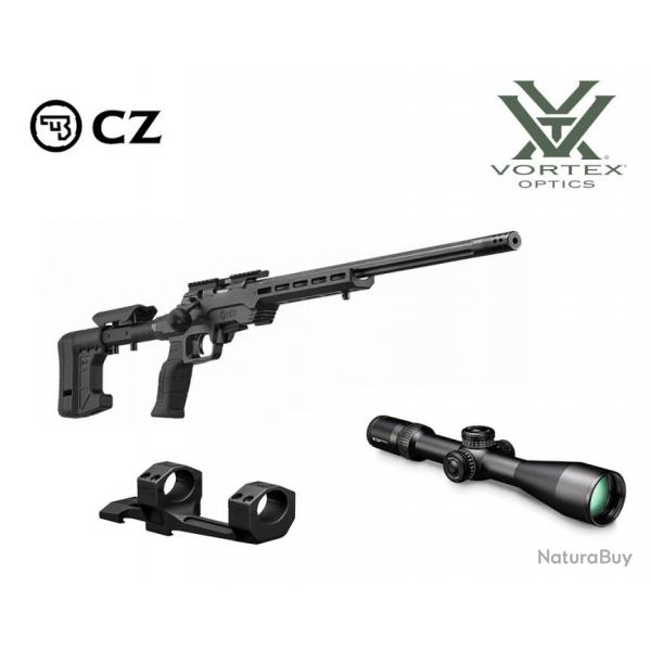 Pack CZ 457 MDT chassis 22 Lr + lunette strike eagle 5-25x56 34 mm