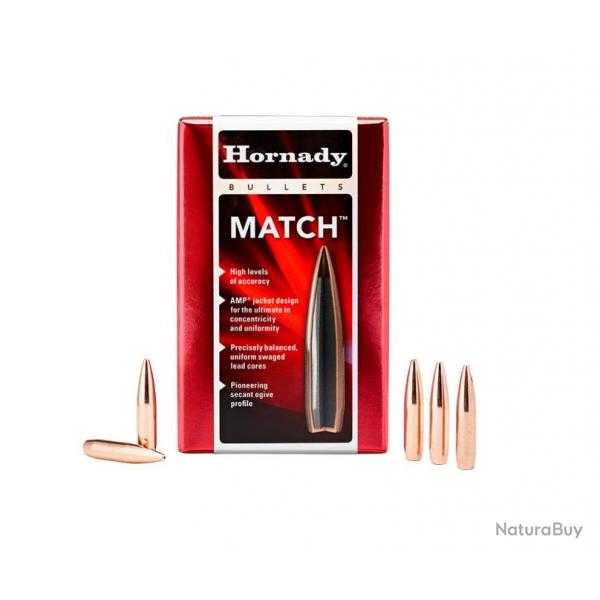 Bote de 100 Ogives Hornady 6.5mm (.264) 123 gr BTHP Match(TM) Grendel 26174