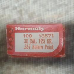 1 boite HORNADY de 50 balles .357 125 grs HP en plomb référence 3571