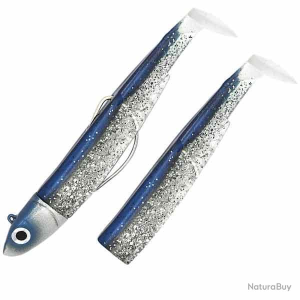 Combo Black Minnow 120 Off Shore - 12cm - 25g - Taille 3 Electric Blue + Rech. Barracuda Blue