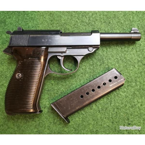 Pistolet semi-automatique WALTHER P38 - Fabrication MAUSER 1943 - Calibre 9x19 - 2 chargeurs (Occasi