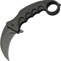 Couteau Pliant A/O Rite Edge Gothic Karambit Lame Karambit Acier 3Cr13 Manche ABS Noir CN300612BK