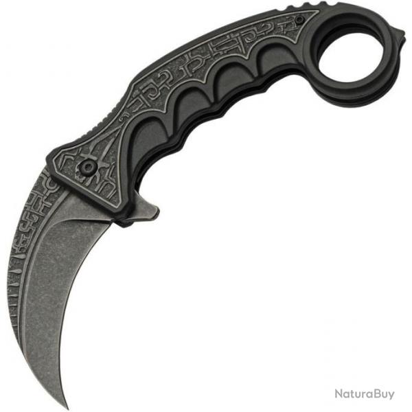 Couteau Pliant A/O Rite Edge Gothic Karambit Lame Karambit Acier 3Cr13 Manche ABS Noir CN300612BK