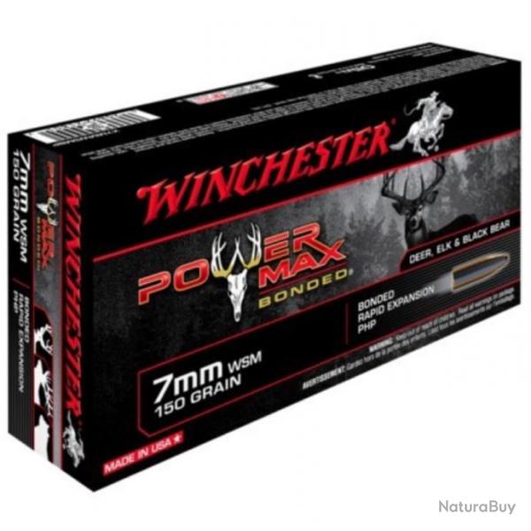 20 Munitions Winchester Power Max 7mm WSM - 150 gr