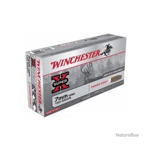 20 Munitions 7mm WSM Winchester Power Point - 150 gr