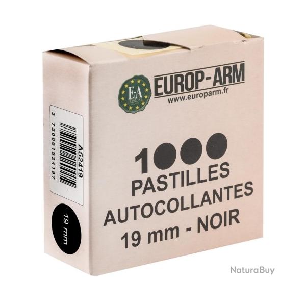 Pastilles autocollantes noir diam.19mm